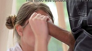 Rebecca Volpetti checks plumber's huge pipe, wow! 😲