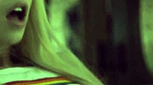 blonde masturbates with toys