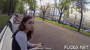 wicked teen begs mature man for sloppy blowjob and assfucking