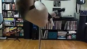 Black and White Skirt Strip Reveals Tattooed MILF Curves