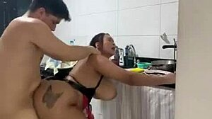 Latina maid in lingerie loves getting her ass pounded