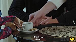 Brunette european licks ebony ass in intense rimjob