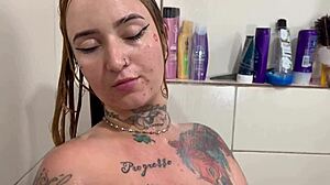 Skinny Friend ASKS for ASS FUCK in Shower