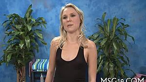 Petite teen gets wet pussy fucked in hardcore massage seduction until orgasm. Cheerful ending indeed.