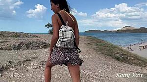 Young Girl Squirting Pussy In Public Beach Taboo.