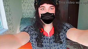 sissy crossdresser in sexy dress homemade video