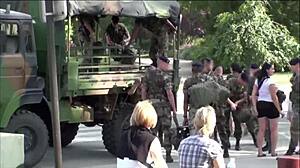 Risky gathering under the Eiffel Tower in Paris