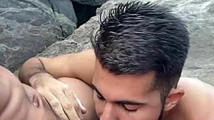 Beach Sex Adventure on Abrico Rocks in RJ