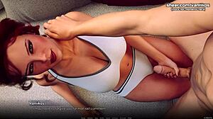 이 빨간머리 18+ 여신 큰 엉덩이 가슴에 미치겠네 항문 딥스로트!