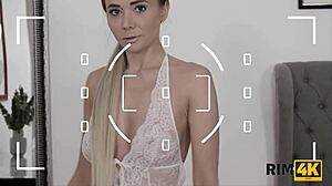 this blonde model believes the photographer wants a rimjob from her