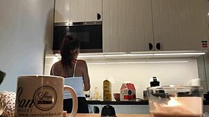 Sylvia's Amazing Nipples In Kitchen