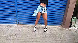 Monique Bertolini gives tour in motorhome workshop.