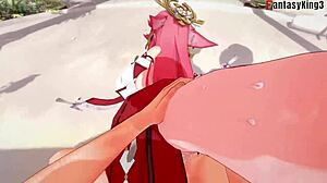 Yae Miko se nechá tvrdě ošukat v Genshin Impact fantazii! 🔥