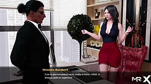 Flashing nice ass in office.