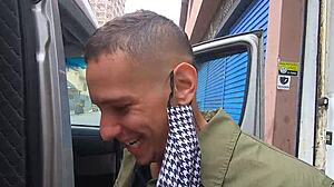 Monique Bertolini gives tour in motorhome workshop.