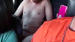 Hot blonde wife fucked in car creampie