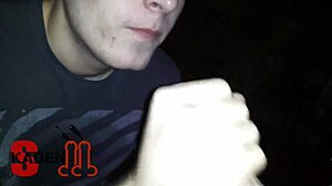 Straight guy gets his cock sucked by gay in homemade