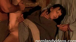 Young Village Bitch In Hot Threesome!