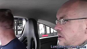 British brunette spitroasted in wild group action