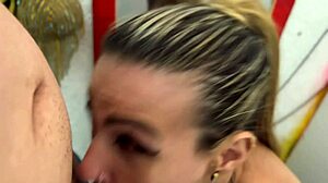 Feeling the rush as we sneak into the high-end store dressing room for passionate public sex, her moans almost getting us caught