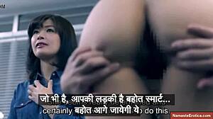 Japanese Stepmom Auditioned for Porn on Sofa - Hindi Subtitles