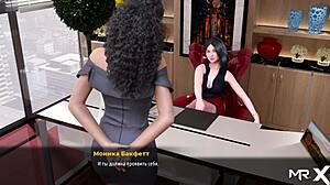 Flashing nice ass in office.