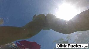olivia enjoys summer pool fun with big tits nude