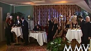 Trashy couples dive into wild groupsex with hardcore banging