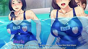 Neighbor's wild threesome in pool with wives! 🏊‍♂️