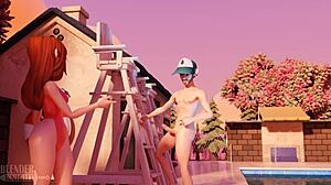 Wendy Gets Pounded by Pool in 3D Parody Action