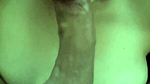 Wife gives wet blowjob and handjob ending with cum on small tits