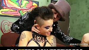 Girls Share Hard Cock In Four On One Orgy