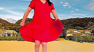 sissy crossdresser in sexy dress homemade video