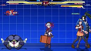 Kuromaru Battles Arcana Heart Intensely