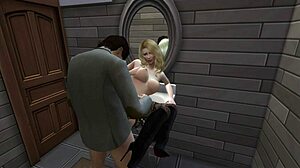 Coffee with a friend, then fucking in the bathroom