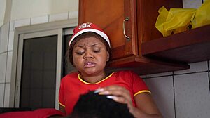 during christmas, the ebony guy spreads his big ass for fun