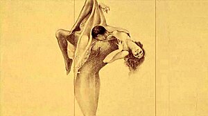 Vintage erotické kresby s retro karikaturníma postavama