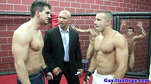 Muscular hunks suck cocks and fuck hard in wild orgy!