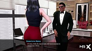 Flashing nice ass in office.