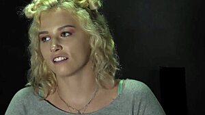 Long legged blonde, can you suck cum from 10 cocks without choking? Tell me how you gag and deepthroat!