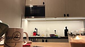 Sylvia's Amazing Nipples In Kitchen