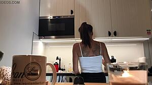 Sylvia's Amazing Nipples In Kitchen