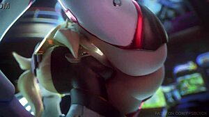 d va mercy and widowmaker share intimate lesbian moments