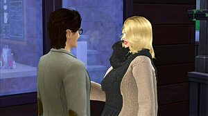 Coffee with a friend, then fucking in the bathroom