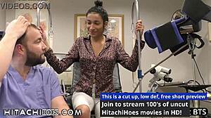 freshman gets physical exam at hospital