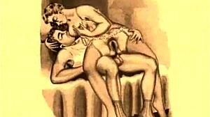 In this vintage erotic illustration, what anime hentai secrets does it hold?