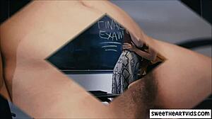 Yo, substitute teacher devours colleague’s pussy in class!