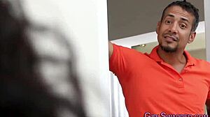 Latina Stepdaughter in Pov Foursome