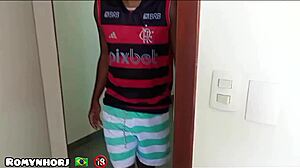 Young neighbors fuck without condom, her pussy full of cum