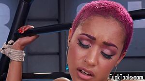 Pink-Haired Ebony, wanna toy that pussy with me?